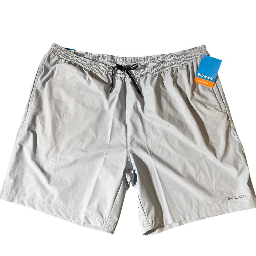 Columbia Men's Light Gray Summertide Stretch Shorts XXL 8L with Omni Shield